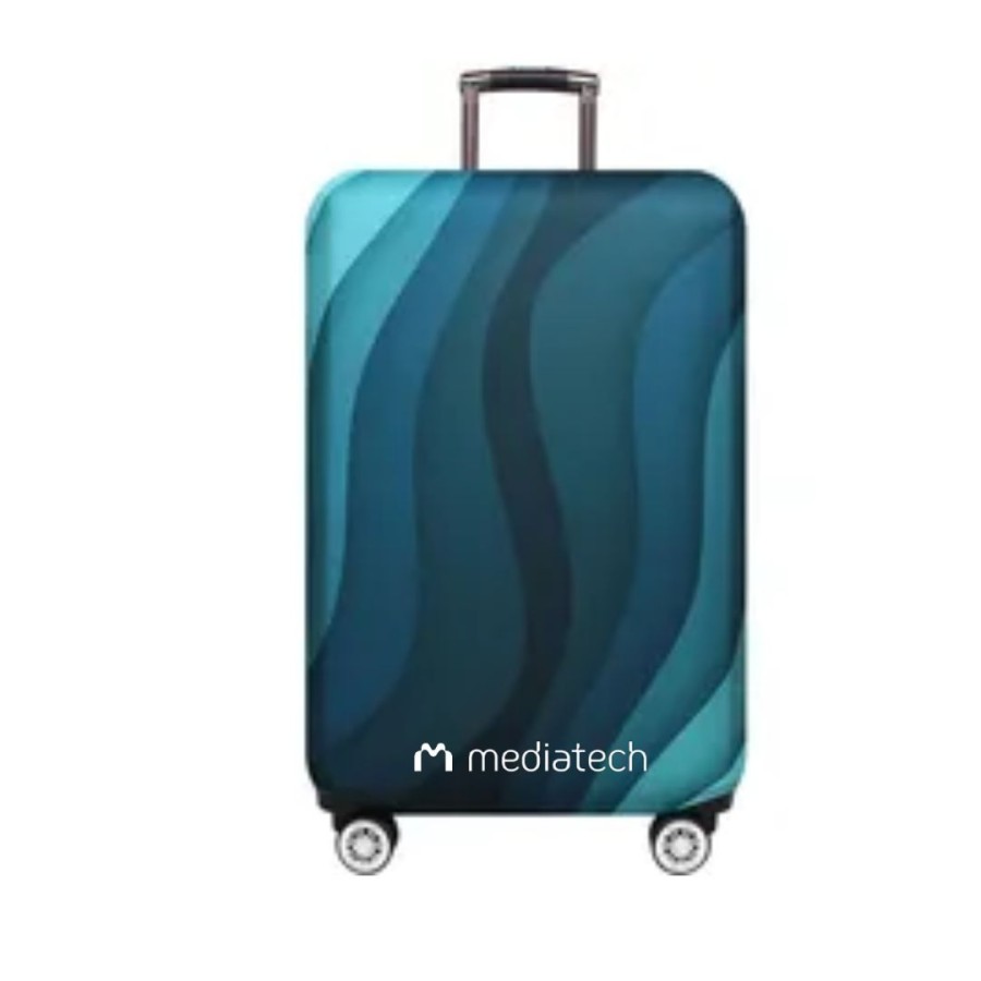 Luggage cover blue wave