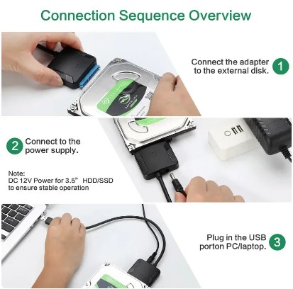 Usb 3.0 to sata with adaptor 02